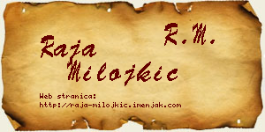 Raja Milojkić vizit kartica